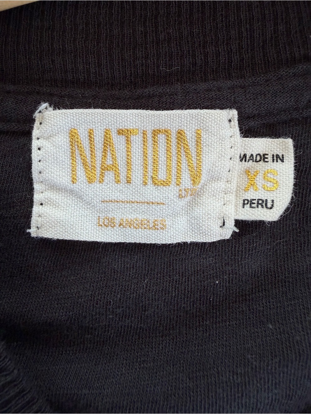 Nation LTD Paulette Tank Black Pima Cotton Ruffle Top XS - Picture 5 of 10